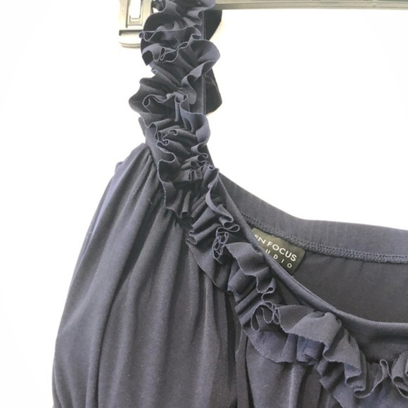 Enfocus Studio Navy One Shoulder Cocktail Dress - Picture 2 of 11
